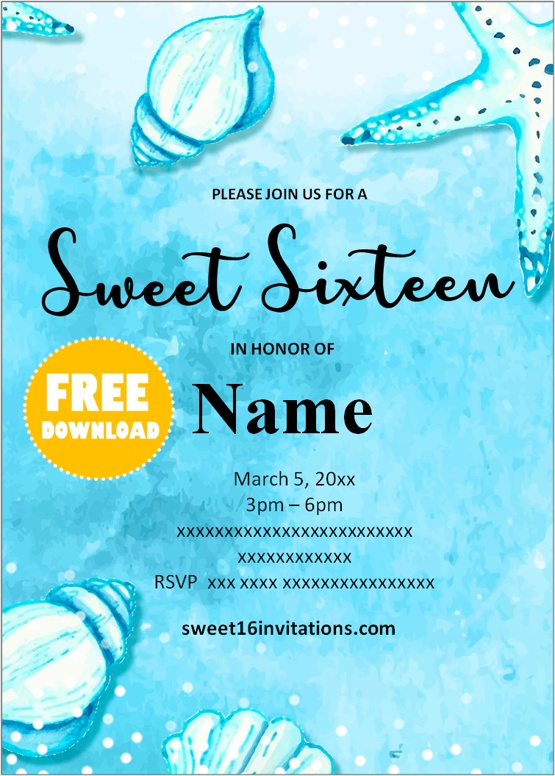 unique sweet 16 invitations