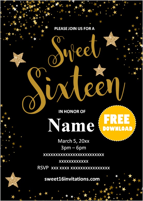 invitations for sweet 16