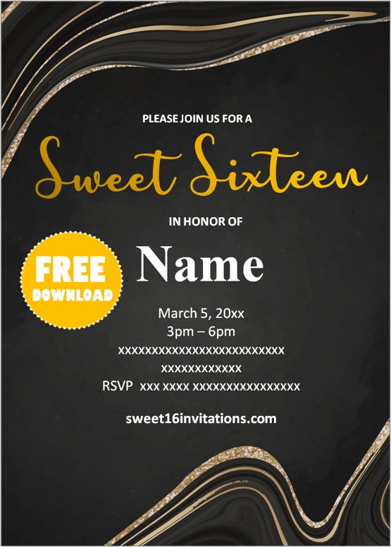 diy sweet 16 invitations