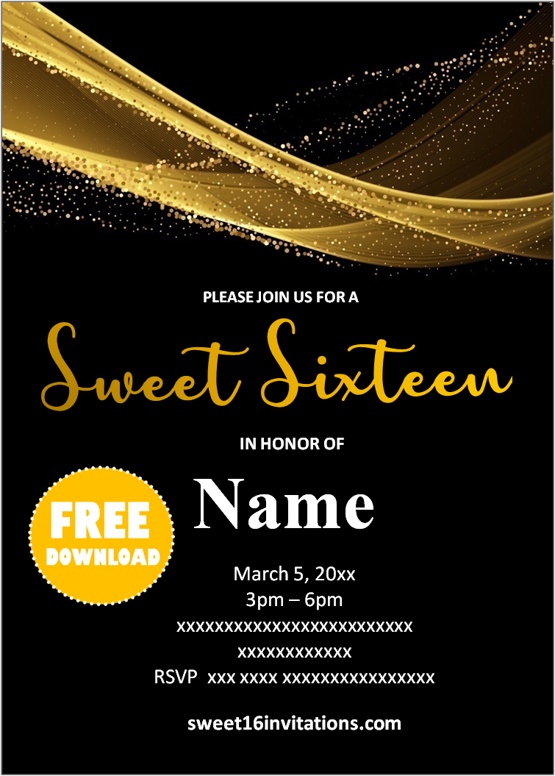 elegant sweet 16 invitations