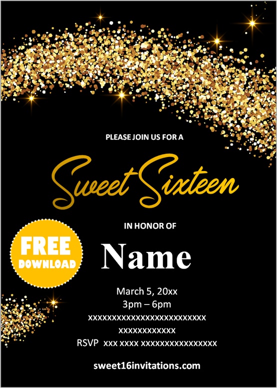 sweet 16 invitations cheap