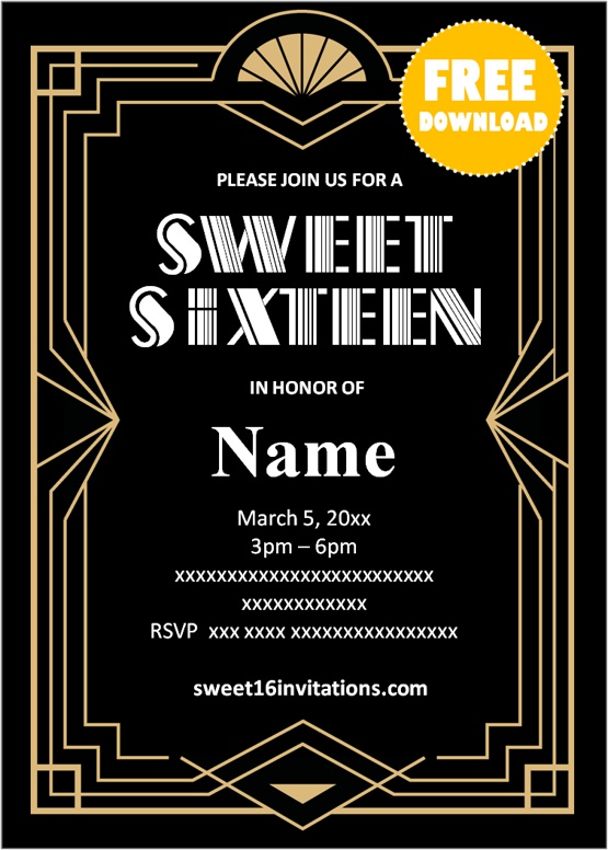 diy sweet 16 invitations