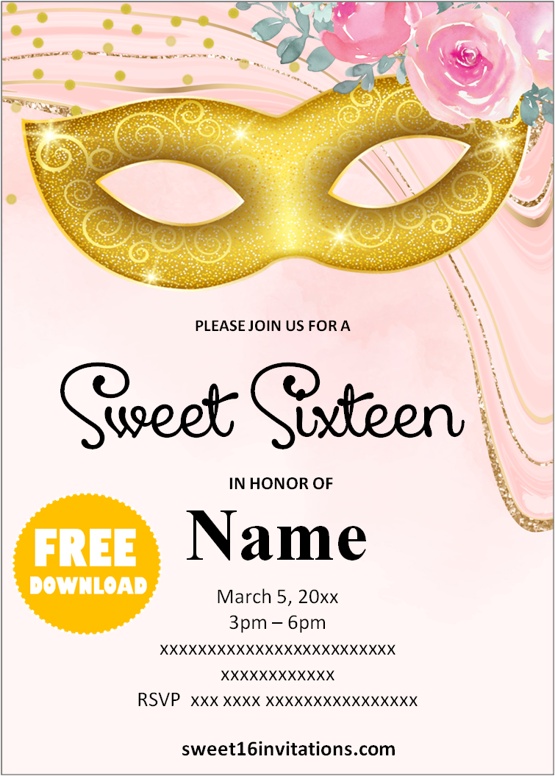 sweet 16 invitations