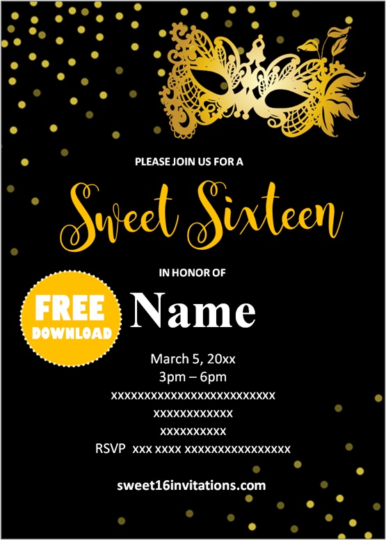 sweet 16 birthday invitations