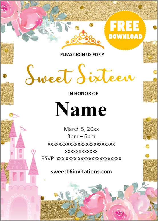 invitations for sweet 16 birthday