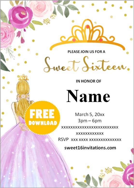 sweet 16 birthday invitations