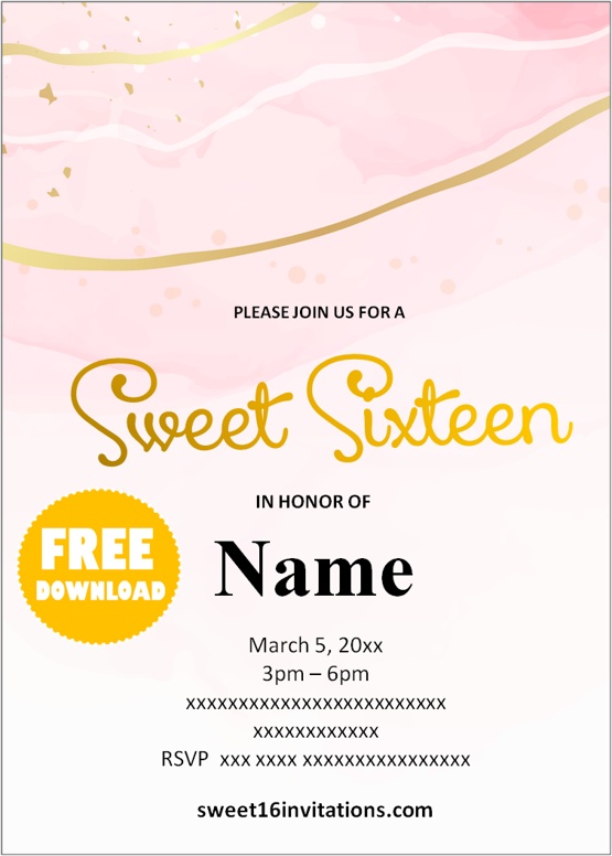 invitations for sweet 16