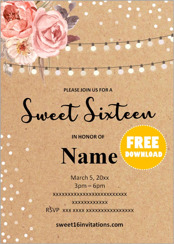 custom sweet 16 invitations