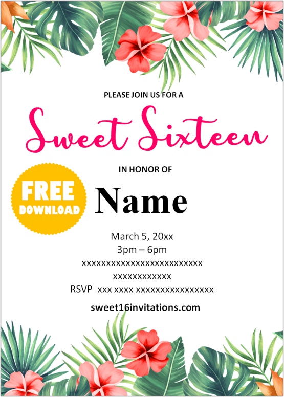 unique sweet 16 invitations