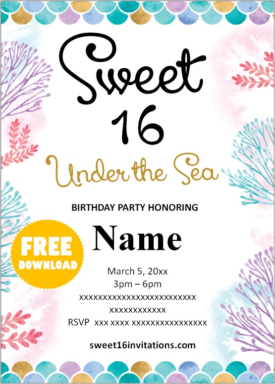 under the sea sweet 16