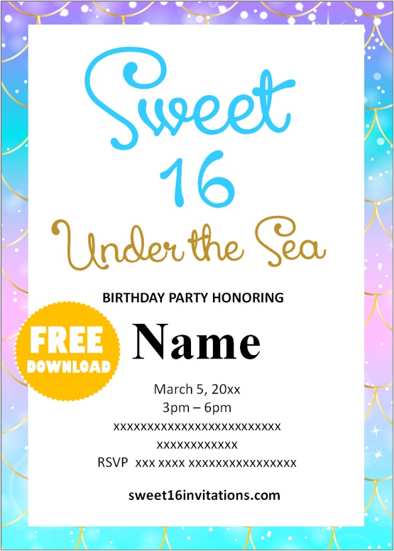 invitations for sweet 16 birthday