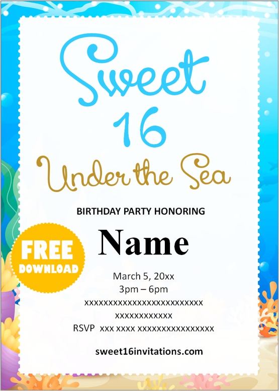 sweet 16 birthday invitations